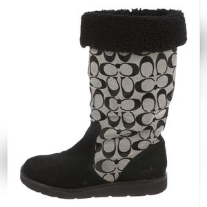 Coach Kally Signature Suede Boots